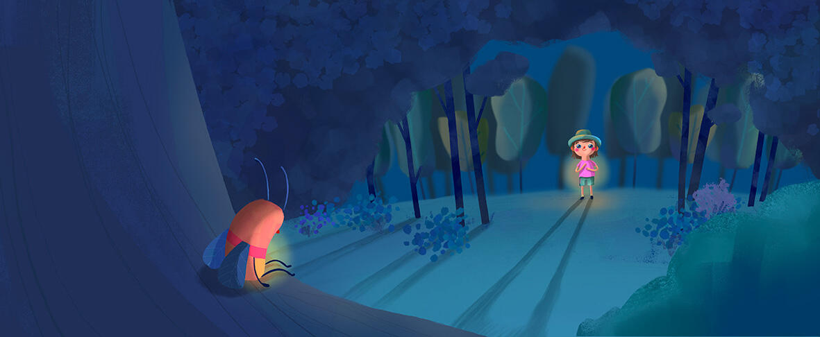 Interior illustration from LB — Discovering the Inner Light, written by Michal Berg and illustrated by Margarita Sada.