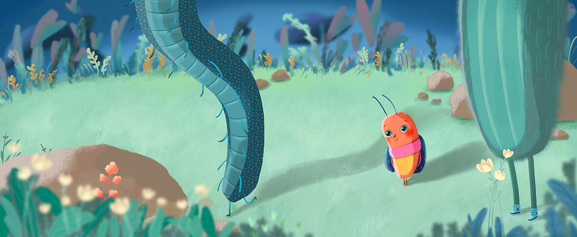 Interior illustration from LB — Discovering the Inner Light, written by Michal Berg and illustrated by Margarita Sada.